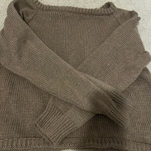 Cozy Brown Knit Sweater
